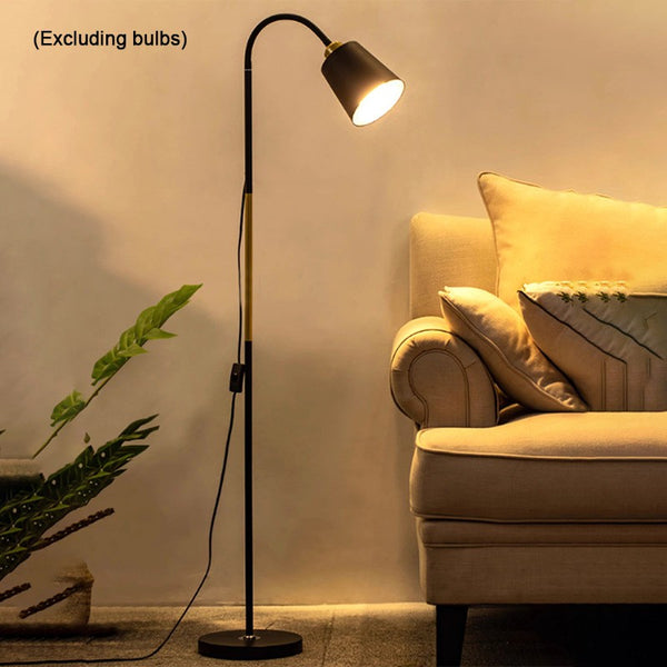 Adjustable Floor Lamp — Black / White